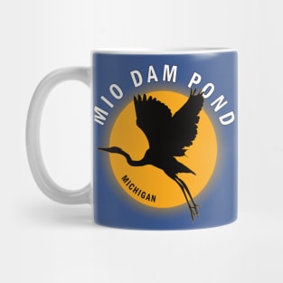 Mio Dam Pond in Michigan Heron Sunrise Mug